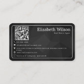 Cartes de visite modernes élégantes avec QR code p (Dos)