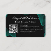 Cartes de visite modernes élégantes avec QR code p (Dos)