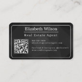 Cartes de visite modernes élégantes avec QR code p (Dos)