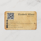 Cartes de visite modernes élégantes avec QR code p (Dos)
