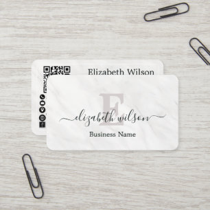Cartes de visite modernes élégantes avec QR code p