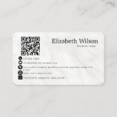 Cartes de visite modernes élégantes avec QR code p (Dos)