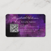 Cartes de visite modernes élégantes avec QR code p (Dos)