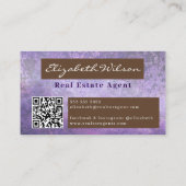 Cartes de visite modernes élégantes avec QR code p (Dos)