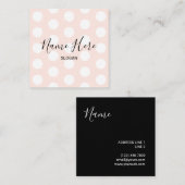 Cartes de visite modernes élégants de carré de (Devant / Derrière)