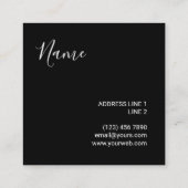 Cartes de visite modernes élégants de carré de (Dos)