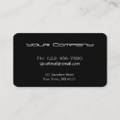 Cartes de visite modernes élégants (UV noirs) (Dos)