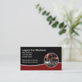 Cartes de visite modernes et modifiables de mécani (Debout devant)