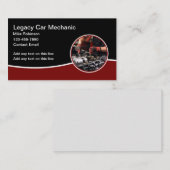 Cartes de visite modernes et modifiables de mécani (Devant / Derrière)