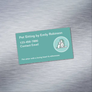 Cartes de visite modernes et simples pour Pet Sitt
