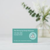 Cartes de visite modernes et simples pour Pet Sitt (Debout devant)