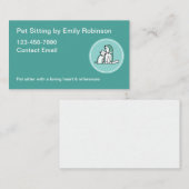 Cartes de visite modernes et simples pour Pet Sitt (Devant / Derrière)
