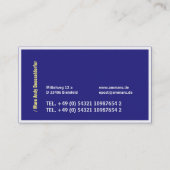 Cartes de visite modernes jaune bleu (Dos)