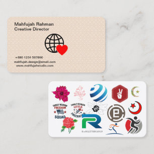 Cartes de visite modernes Marque créative de lux