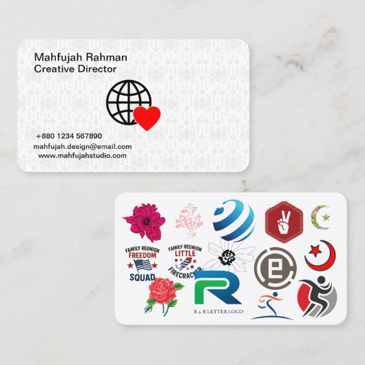 Cartes de Visite Modernes | Marque Créative Premiu (Devant / Derrière)