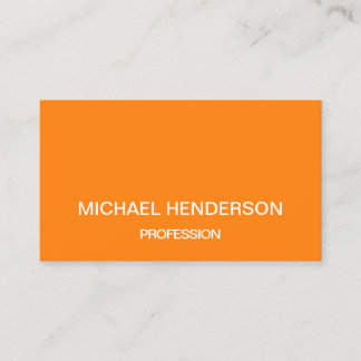 Cartes de visite modernes minimalistes oranges