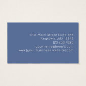 Cartes de visite modernes monogramme abstrait bleu (Dos)