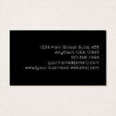 Cartes de visite modernes monogramme rose gris noi (Dos)