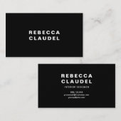 cartes de visite modernes noirs (Devant / Derrière)