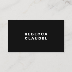 cartes de visite modernes noirs