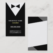 Cartes de visite modernes noirs de smoking (Devant / Derrière)