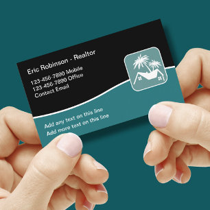 Cartes de visite modernes pour agent immobilier tr
