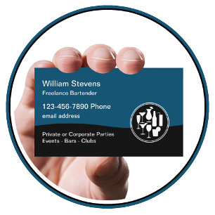 Cartes de visite modernes pour barman à louer