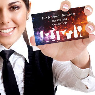 Cartes de visite modernes pour barman les plus coo