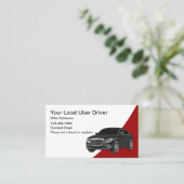Cartes de visite modernes pour chauffeur Uber loca (Debout devant)