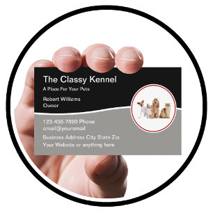 Cartes de visite modernes pour chenil