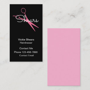 Cartes de visite modernes pour coiffeur branché
