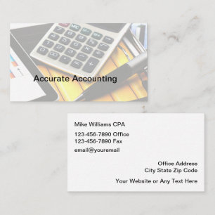 Cartes de visite modernes pour comptable CPA