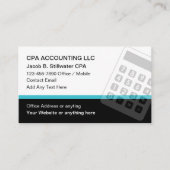 Cartes de visite modernes pour comptable CPA (Devant)