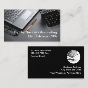 Cartes de visite modernes pour comptable CPA