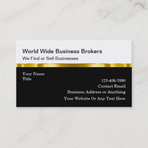 Cartes de visite modernes pour courtier en affaire