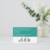 Cartes de visite modernes pour entraîneurs de chie (Debout devant)