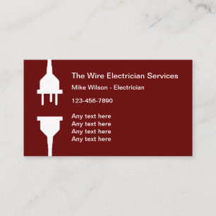 Cartes de visite modernes pour entrepreneur électr