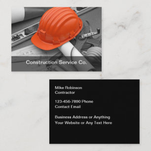 Cartes de visite modernes pour entrepreneur en con