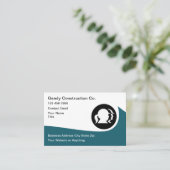 Cartes de visite modernes pour entreprise de const (Debout devant)