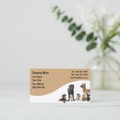 Cartes de visite modernes pour la garde d'animaux (Debout devant)
