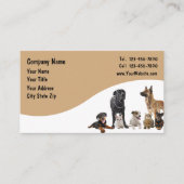 Cartes de visite modernes pour la garde d'animaux (Devant)
