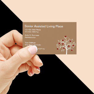 Cartes de visite modernes pour la vie assistée