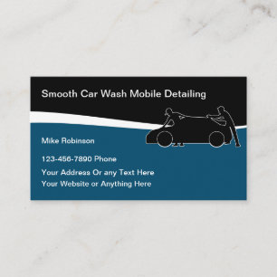 Cartes de visite modernes pour lavage de voiture e