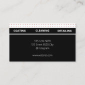 Cartes de visite modernes pour le détail des voitu (Dos)