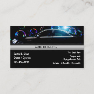 Cartes de visite modernes pour le detailing automo