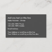 Cartes de visite modernes pour les entreprises aut (Dos)