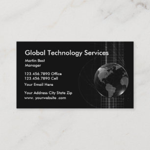 Cartes de visite modernes pour les services techno