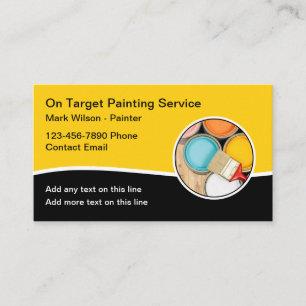 Cartes de visite modernes pour peintre en bâtiment