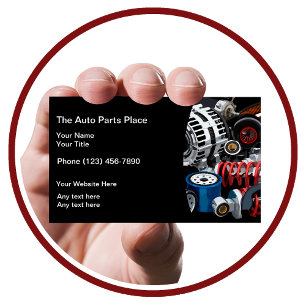 Cartes de visite modernes pour pièces automobiles