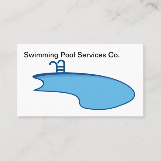 Cartes de visite modernes pour piscine (Devant)